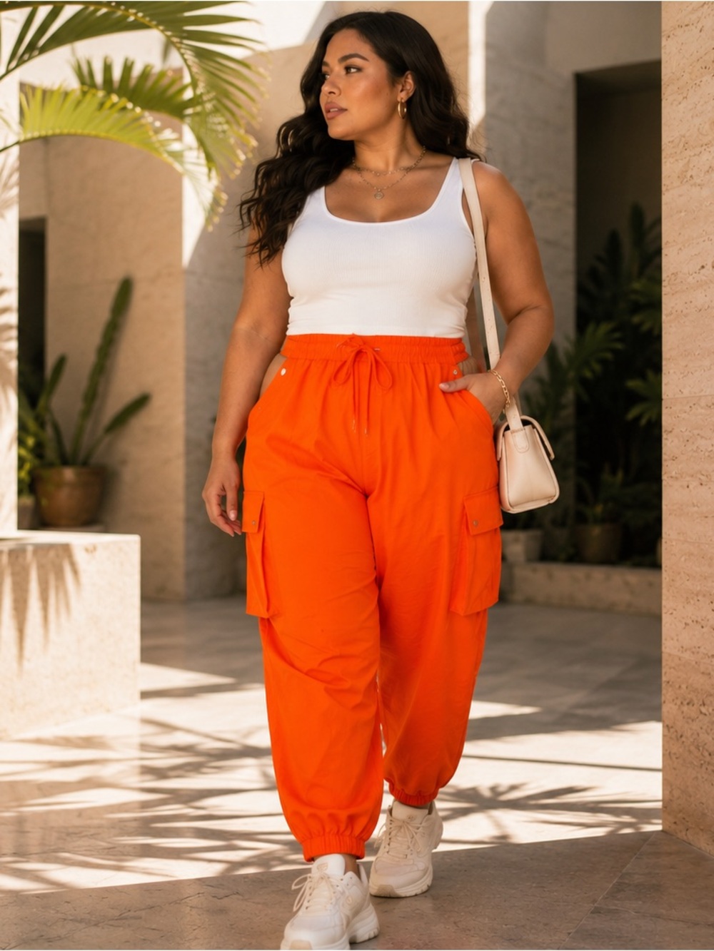 Mscrissy x The Drop Cargo Parachute Jogger Pants 3X NWT Orange Utility Gorpcore